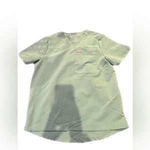 Jade green figs scrub top